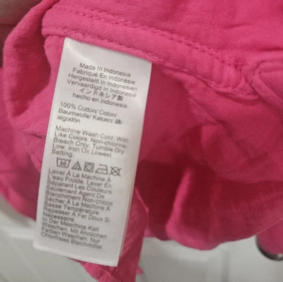 J. Crew Factory 100% Cotton Crinkle Gauze Button Up XL - Picture 4 of 5